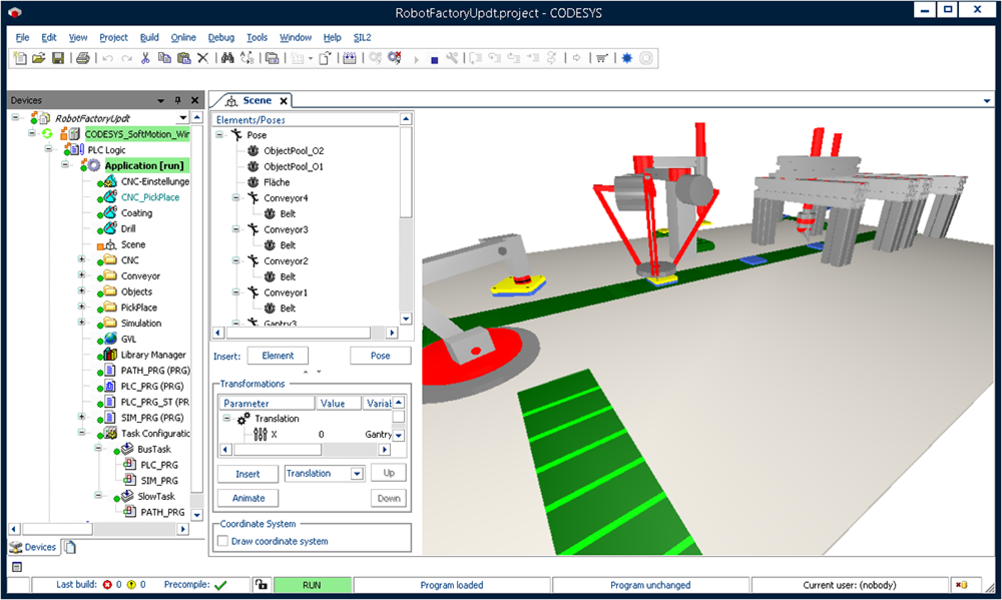 Codesys depictor simulation 3d automatisme