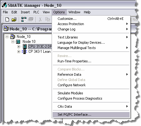 Configuration pg pc step7 siemens 1