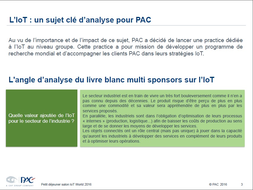 Internet des objets analyses pac 3