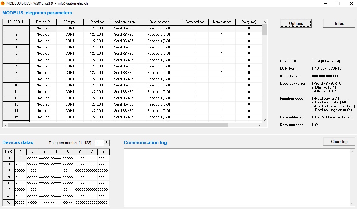 Logiciel modbus