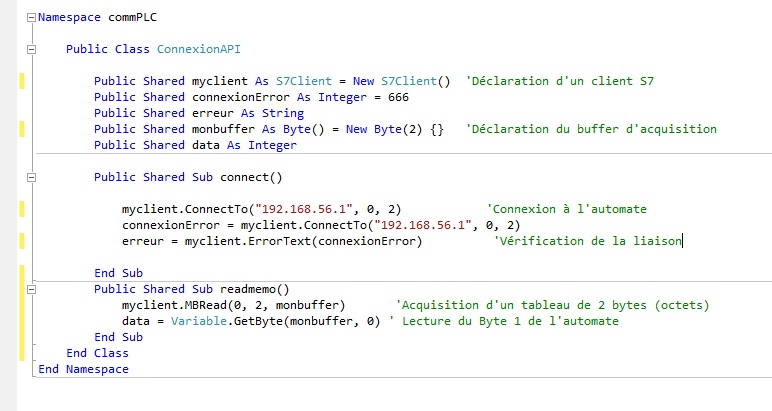 Tutoriel snap7 visual basic vb net francais